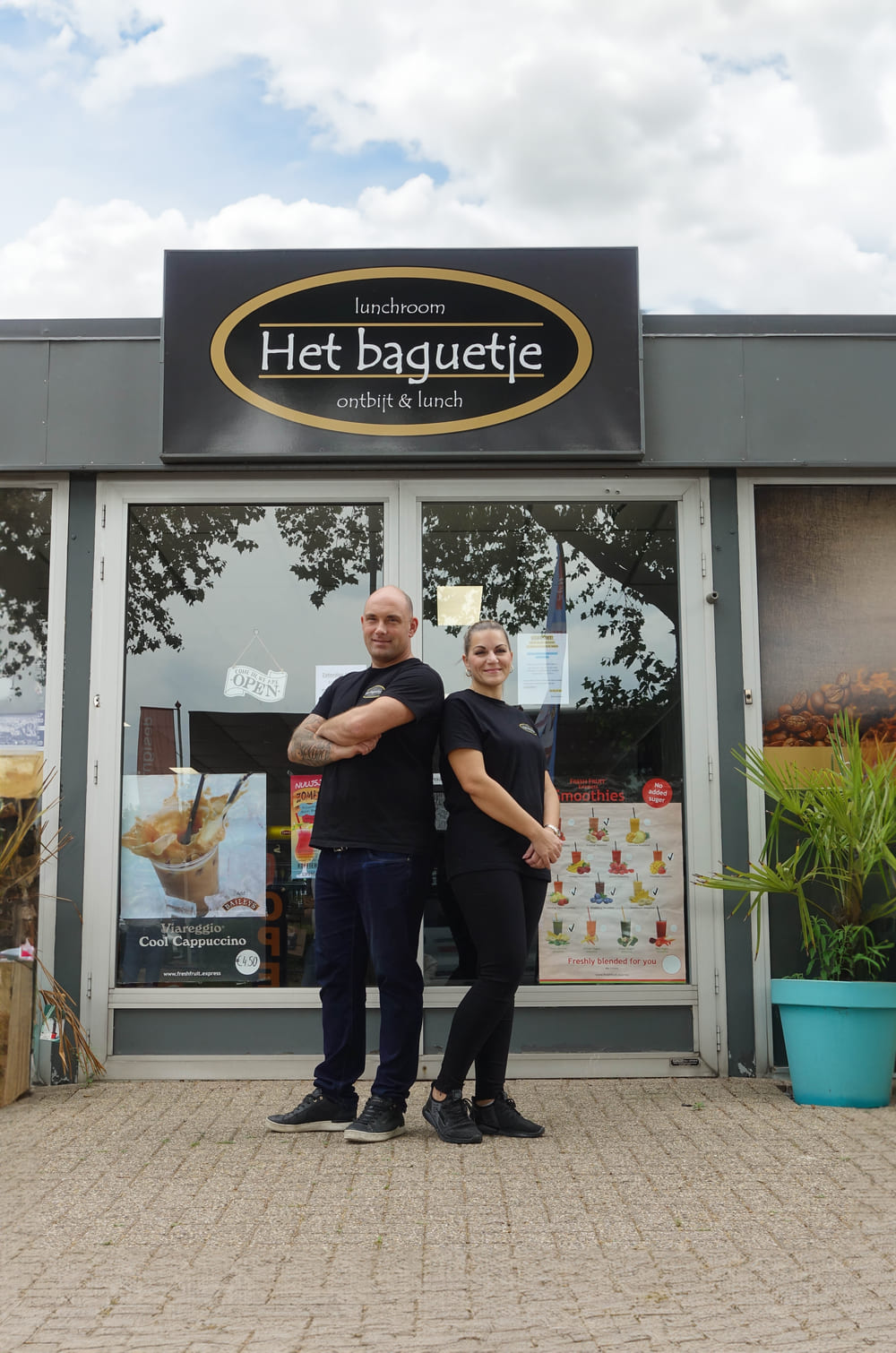 Andy en Christa het baguetje